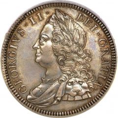 1 Crown - George II Older bust