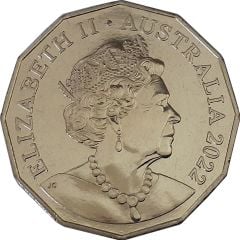 50 Cents - Elizabeth II 6th Portrait - Henry Lawson - On The Edge of A Plain