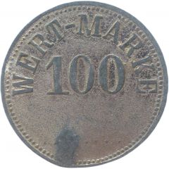 100 Pfennig Wert-Marke, Countermarked `S`
