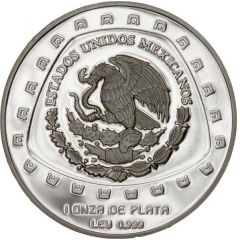 5 Pesos Serpiente con Craneo - 1 oz Silver Bullion