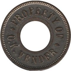 Amusement Token - Propety of O.K. Vender Chicago, Illinois