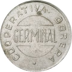 5 Pesetas - Cooperativa Obrera Germinal
