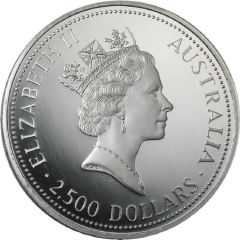 2500 Dollars - Elizabeth II 3rd Portrait - Koala - Platinum