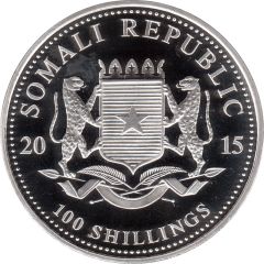 100 Shillings Elephant, Silver
