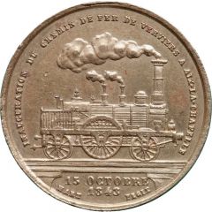 Medal - Inauguration of the railway line Verviers-Aix la Chapelle