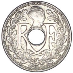 5 Centimes with dots around date