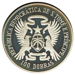 100 Dobras World Fisheries Conference, Silver Piedfort