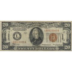 20 Dollars Federal Reserve Note, Brown Seal - Hawaii