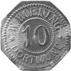 10 Pfennigs - Dortmund W. Hoening