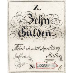 10 Gulden Siege money, Arad