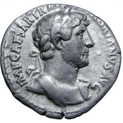 Denarius - Hadrian P M TR P COS III SAL AVG, Salus