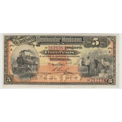 5 Pesos El Banco Peninsular Mexicano