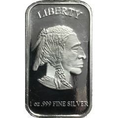 1 oz Silver - Silvertowne Mint Buffalo Bar