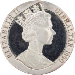 1 Crown - Elizabeth II Postage Stamp, Silver