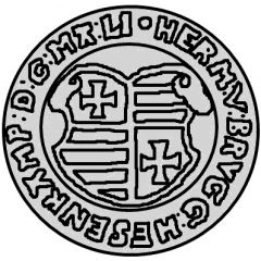 1/2 Mark - Hermann von Brüggeneye and Wilhelm von Brandenburg Riga
