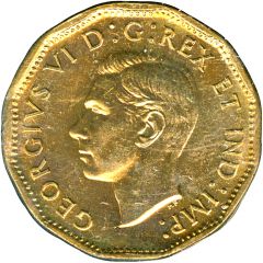 5 Cents - George VI Victory, tombac