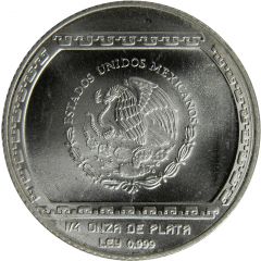 1 Nuevo Peso Bajorrelieve Del Tajin - 1/4 oz Silver Bullion