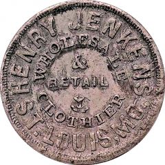 Civil War Merchant Token - Henry Jenkins Clothier St. Louis, MO