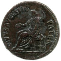 Sestertius - Augustus IMP T CAES DIVI VESP F AVG P M TR P P P COS VIII REST