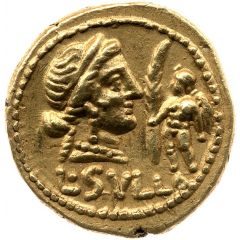 Aureus Cornelia: Lucius Cornelius Sulla, L•SVLLA / IMPER ITERVM
