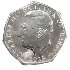 50 Pence - Charles III Royal Residence - The Palace of Holyroodhouse, Ag-Au plated