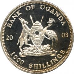 1000 Shillings Standing gorilla