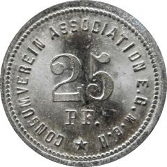 25 Pfennig Berlin Consumverein Association E.G.M.B.H.
