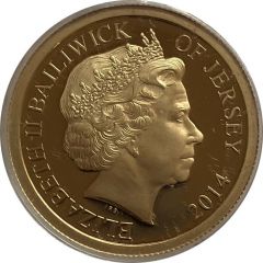 1 Pound - Elizabeth II Garnished Shield, Gold Proof