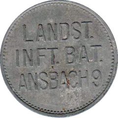 1/2 Liter Bier Landst. Inft. Bat. Ansbach 9
