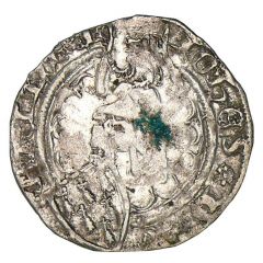 1/2 Groschen with a helmeted shield - John IV Nantes
