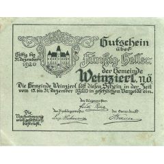 50 Heller Weinzierl bei Wieselburg
