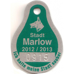 Dog Tax Token Marlow 2012-2013