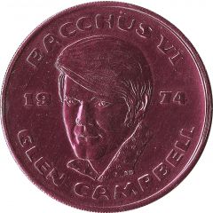 Mardi Gras Token - Bacchus Glen Campbell, New Orleans, Louisiana