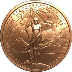 1 oz Copper Non Vi Virtute Vici