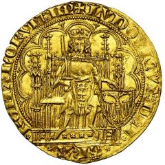 Gold Écu `Chaise d`Or` - John III in name of Louis IV of Bavaria