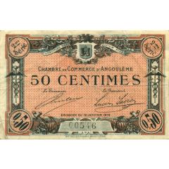 50 Centimes - Chambre de commerce d`Angoulème [16] <2ème série>