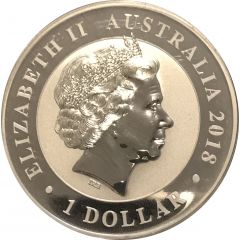 1 Dollar - Elizabeth II 4th Portrait - Australian Silver Swan