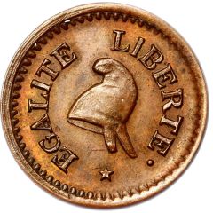1 Centime - Phrygian cap pattern