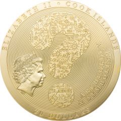 20 Dollars - Elizabeth II Dendera Zodiac, gilded