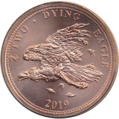 1 Ounce Copper 2 Zombucks - Dying Eagle