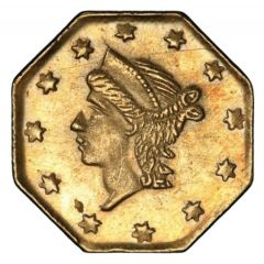 1/4 Dollar California Territorial Gold Coronet Head