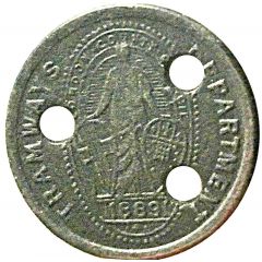 1/2 Penny - London County Council Tramways Department