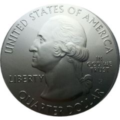 1/4 Dollar `Washington Quarter` Denali National Park and Preserve Alaska - Silver 5 oz Bullion