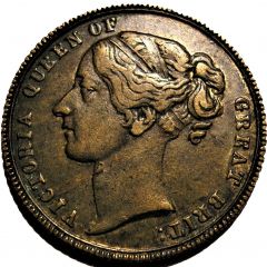 Token - Queen Victoria William Shaw, Stationer and Printer to Manchester, Unofficial Farthing