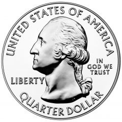 1/4 Dollar `Washington Quarter` Glacier National Park - Silver 5 oz Bullion