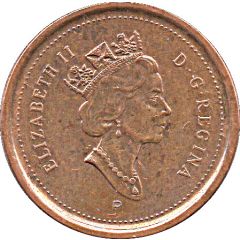 1 Cent - Elizabeth II 3rd portrait, magnetic