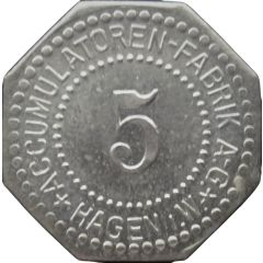 5 Pfennig - Hagen Accumulatoren-Fabrik