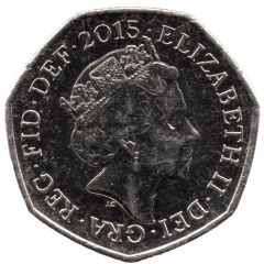 50 Pence - Elizabeth II 5th portrait, Royal Shield