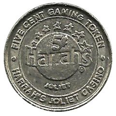 5 Cent Gaming Token - Harrah's Joliet Casino Joliet , Illinois