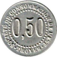 50 Centimes - Société de consommation de l`Est Troyes